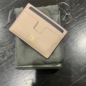 Tom Ford Tan Leather Card Holder